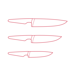 Objects Kitchen Knives Ikea Vorda 3 Piece Knife Set Sketch Style Svg Vector, Free Vectors File
